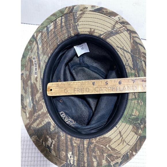 Camouflage RedHead Brimmed Mens Bucket Hat Fishing Hunting Size M Made in USA - Picture 3 of 12